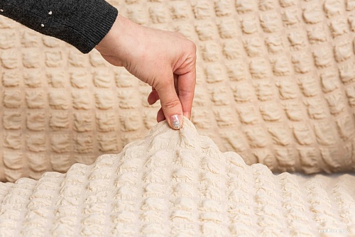 Чехол для дивана Софатэкс Стандарт ПО-4 с оборкой (ваниль)