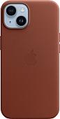 Чехол для телефона Apple MagSafe Leather Case для iPhone 14 (темно-коричневый)