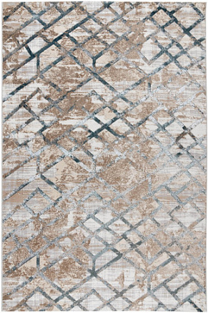 Ковер для жилой комнаты Radjab Carpet Бьянка прямоугольник K551b 7625RK-b 2x2.9 (cream shirink/blue fdy)