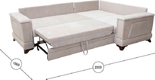 Угловой диван Нижегородмебель Самсон ТД 182 (левый, велутто 22/ватсон 04/форма 10/силкшайн 52)