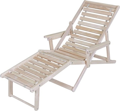 Шезлонг Мебелик С подлокотниками (без покрытия)