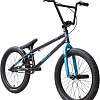 Велосипед Stark Madness BMX 4 2025 (графит матовый/синий металлик/черный)