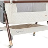 Приставная детская кроватка Tutti Bambini CoZee Luxe с колесами (walnut/cream)