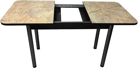 Обеденный стол Solt Мила 1 (мрамор золотой/ноги круглые черные)