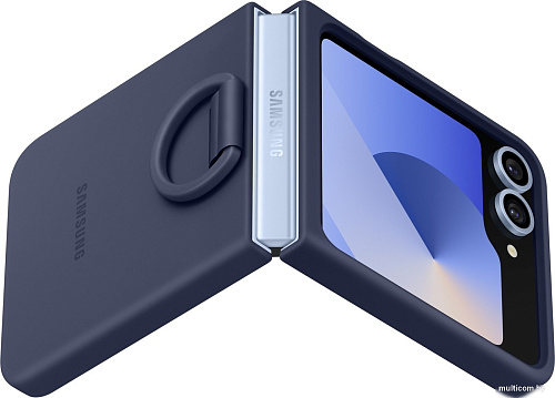 Чехол для телефона Samsung Silicone Case Galaxy Z Flip6 (темно-синий)