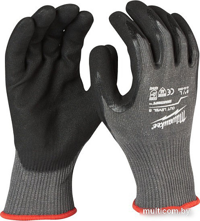 Нитриловые перчатки Milwaukee Cut level 5/E 10/XL 4932471426