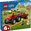 Конструктор LEGO City 60461 Красный фермерский трактор с прицепом и овцами