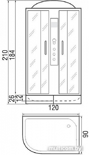 Душевая кабина River Nara 120/90/26 МТ R