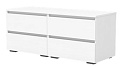 Тумба Кортекс-мебель Бари 120 4ш (белый/белый/белый)