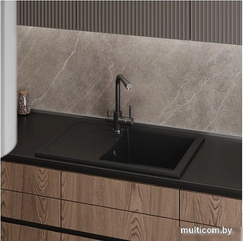 Кухонная мойка Teymi Hanna 75x50 T120113 (черный матовый)