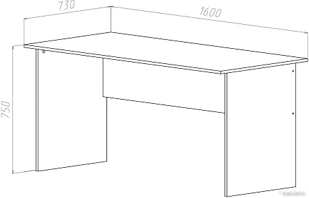 Стол МДК СП5 1600x730x750 (дуб вотан)