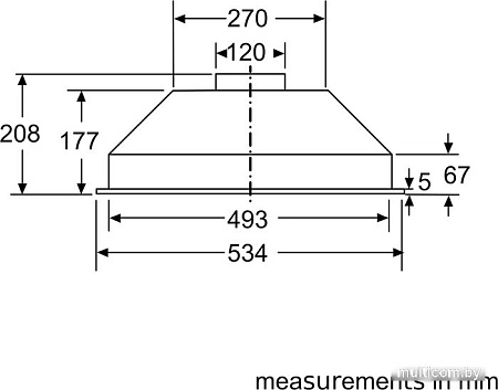 Кухонная вытяжка Bosch Serie 2 DLN52AC70