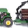 Трактор Siku John Deere 8430 с трейлером 1954