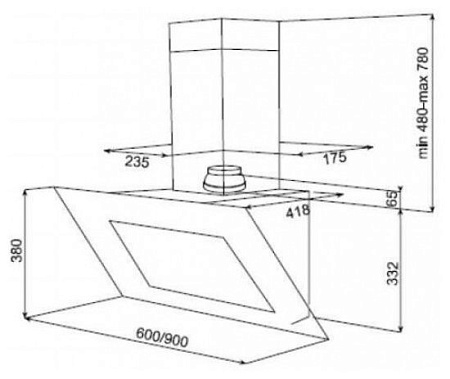 Каминная вытяжка TEKA WISH Maestro DVT 650 B (40483510)