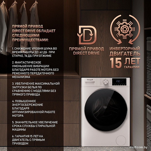 Стирально-сушильная машина Weissgauff WMD 58411 Direct Drive Steam
