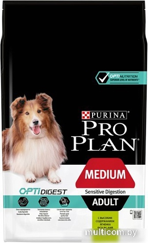 Сухой корм для собак Pro Plan Adult Medium Optidigest Sensitive Digestion с ягненком 7 кг