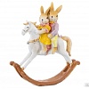 Статуэтка Elan Gallery Кролики на лошадке-качалке 210141