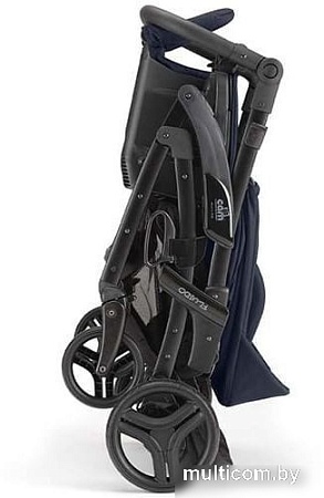 Универсальная коляска CAM Tris Fluido Easy (3 в 1, белый медвежонок, синий-черный)