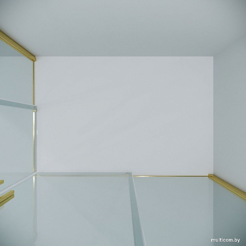 Душевой уголок Grossman Galaxy 100x80x195 300.K33.01.1080.32.00 (золото сатин/прозрачное стекло)