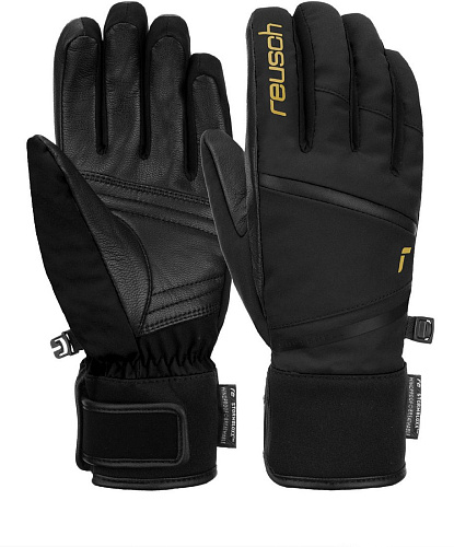 Горнолыжные варежки Reusch Tessa Stormbloxx 6231138_7707 (р-р 7.5, Black/Gold Inch)