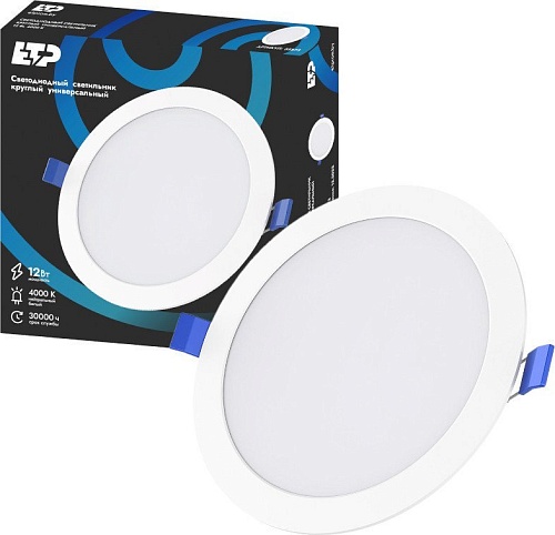 ETP 12W 4000K круглый универсальный 35873