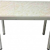 Обеденный стол Solt Мила 2 (мрамор белый/ноги круглые хром)