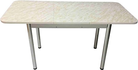 Обеденный стол Solt Мила 2 (мрамор белый/ноги круглые хром)