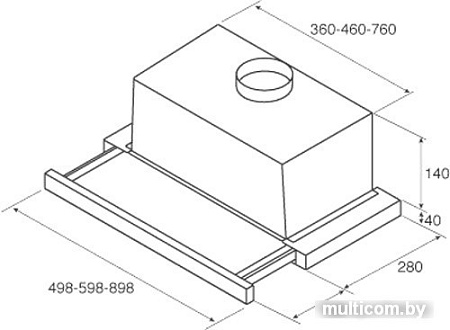 Кухонная вытяжка Jetair Aurora LX/GRX/F/50 PRF0093612C