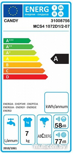 Стиральная машина Candy MCS4 1072D1/2-07