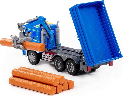 Автомобиль с краном Полесье Сити 96012 (синий)