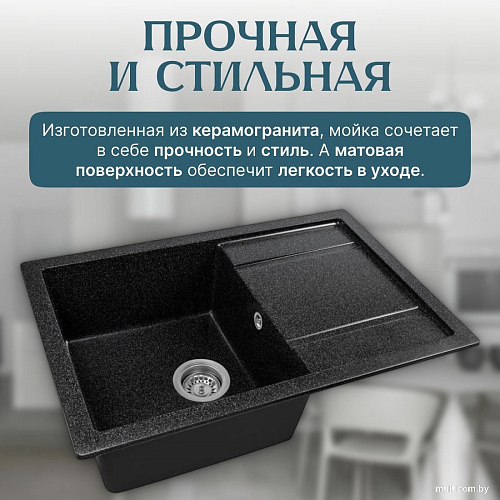 Кухонная мойка Saniteco Fama (черный)