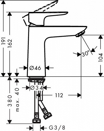 Смеситель Hansgrohe Talis E 71712000