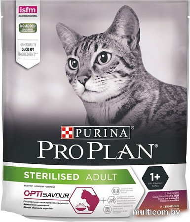 Сухой корм для кошек Pro Plan Sterilised Adult OptiSavour с уткой и печенью 400 г