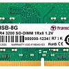 Оперативная память Transcend JetRam 8GB DDR4 SODIMM PC4-25600 JM3200HSB-8G