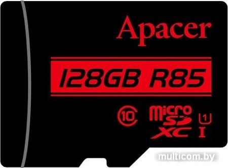Карта памяти Apacer microSDXC AP128GMCSX10U5-R 128GB (с адаптером)