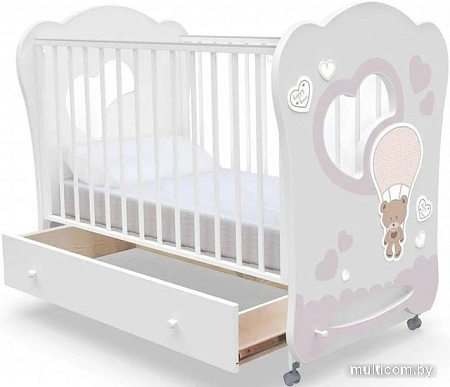 Классическая детская кроватка Nuovita Stanzione Cute Bear Swing (белый)