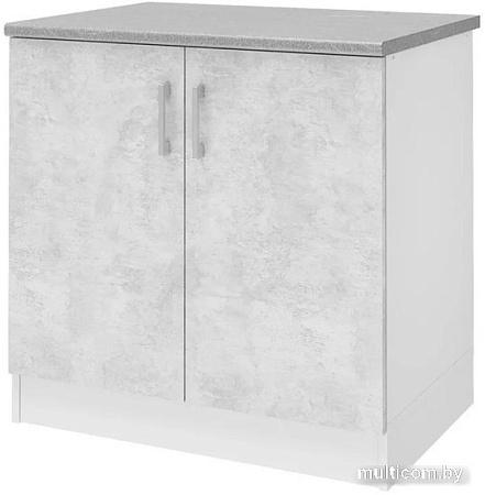 Шкаф напольный Stolline Уют 275.04МСТ (белый/бетон)
