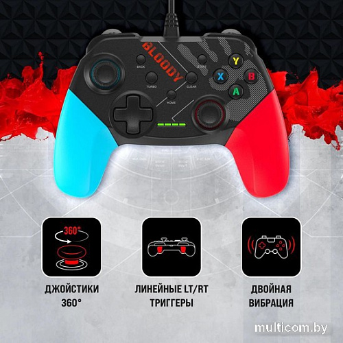 Геймпад A4Tech Bloody GP30 (черный/голубой)