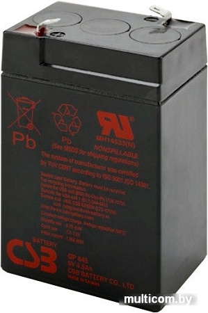 Аккумулятор для ИБП CSB GP645 (6В/4.5 А·ч)