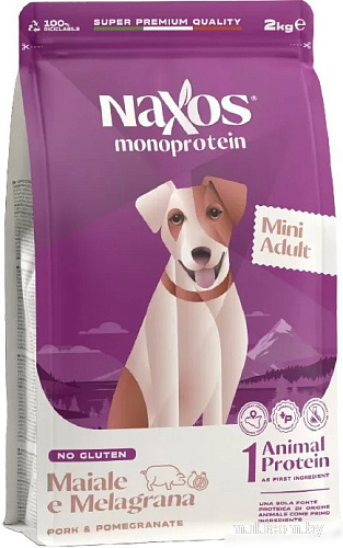 Сухой корм для собак Adragna Naxos Mini Adult Свинина с Гранатом 2 кг