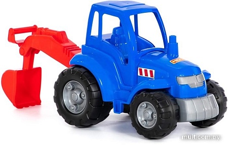 Игрушечный транспорт Полесье Трактор Чемпион с лопатой 84736 (синий)