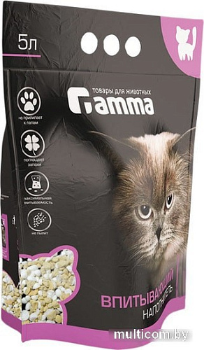 Наполнитель для туалета Gamma впитывающий 5 л