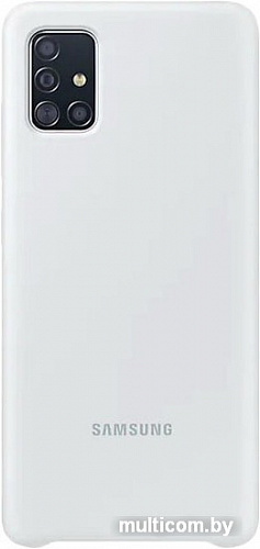 Чехол Samsung Silicone Cover для Samsung Galaxy A51 (белый)