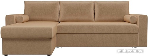 Угловой диван Mio Tesoro Верона левый (микровельвет, бежевый)