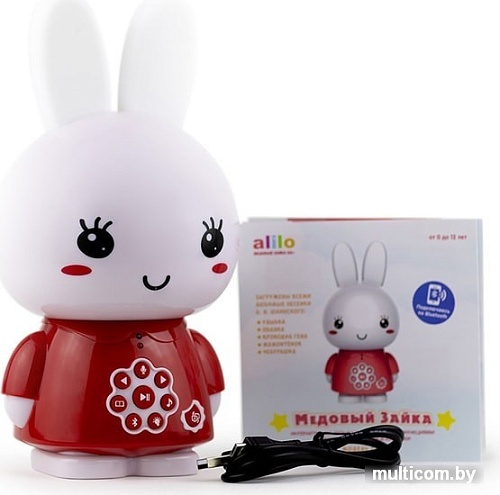 Интерактивная игрушка Alilo Медовый зайка G6+ 60962 (красный)