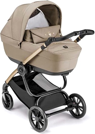 Универсальная коляска CAM Posh (2 в 1, бежевый/рама золотой)