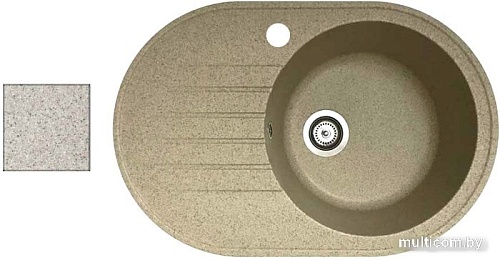 Кухонная мойка БелЭворс Rondo R (темно-бежевый, без сифона)