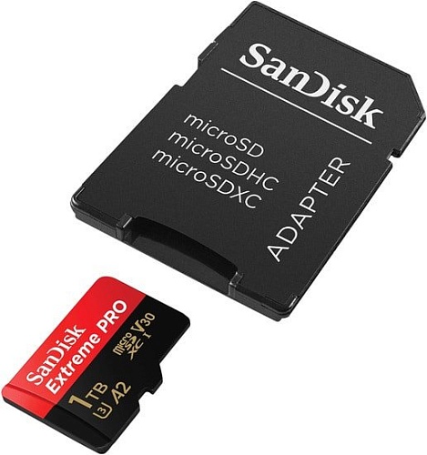 Карта памяти SanDisk Extreme PRO SDSQXCZ-1T00-GN6MA microSDXC 1TB (с адаптером)