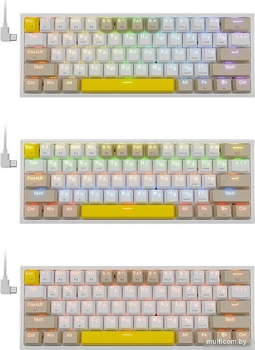 Клавиатура Redragon Fizz Pro (белый/желтый/серый)