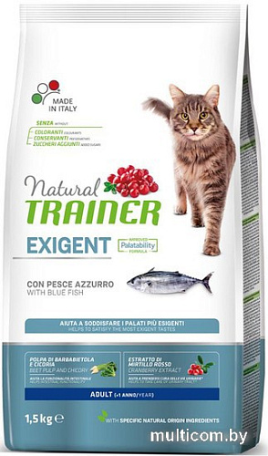 Сухой корм для кошек Trainer Natural Exigent Adult с океанической рыбой 1.5 кг